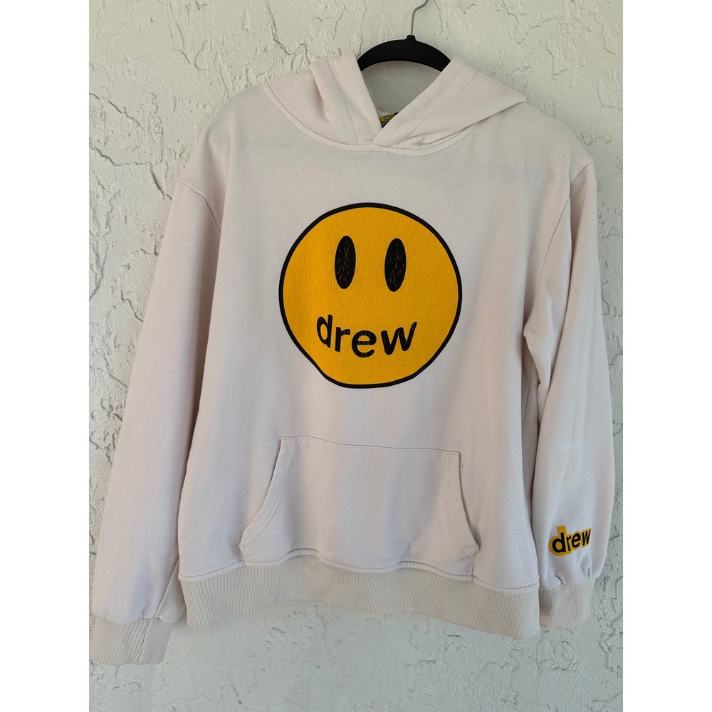 Drew House Mascot Hoodie Cream Yellow Smiley Face Justin Bieber Streetwear
